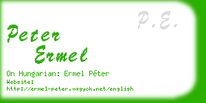 peter ermel business card